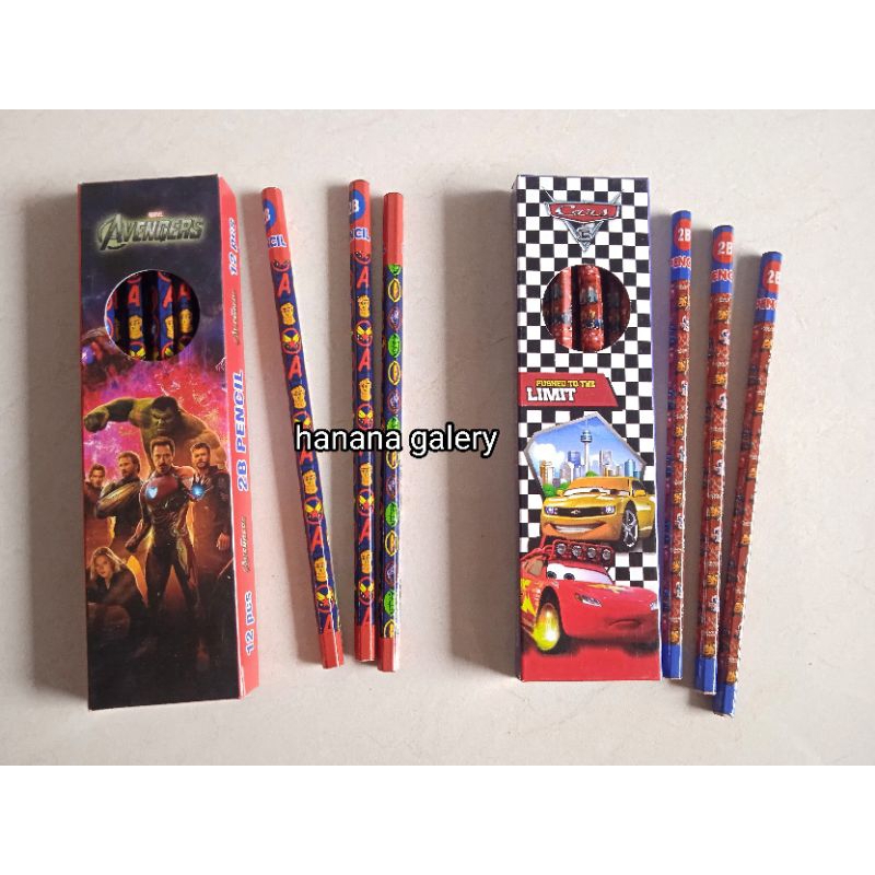 

Pensil 2B karakter (1 Pack isi 12 pcs)