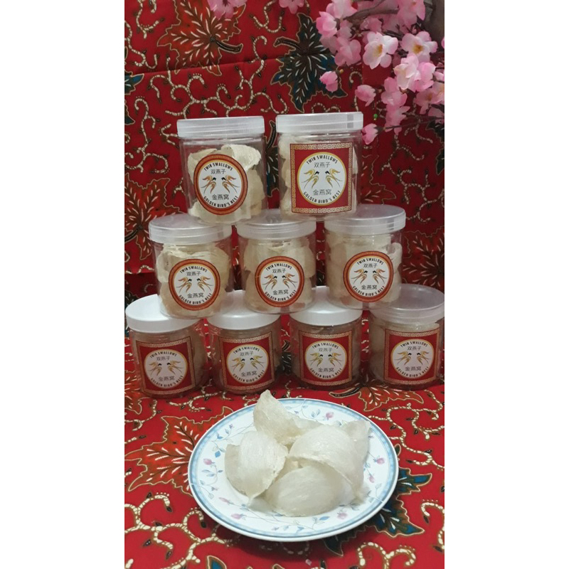 

Sarang Burung Walet Mangkok Premium Twin Swallows