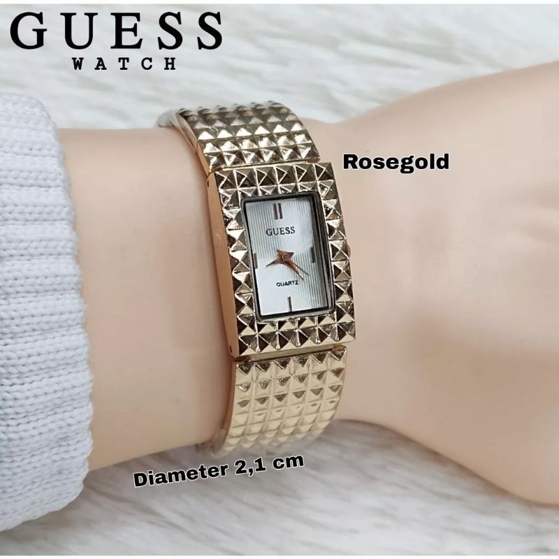 PROMO GUESS | Jam Tangan Wanita kecil motif Gelang Mewah murah