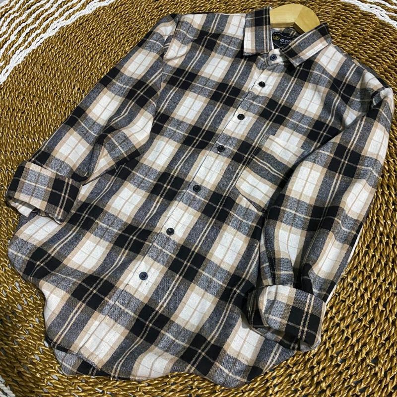 kemeja flanel lengan panjang remaja bestseller-Best klop