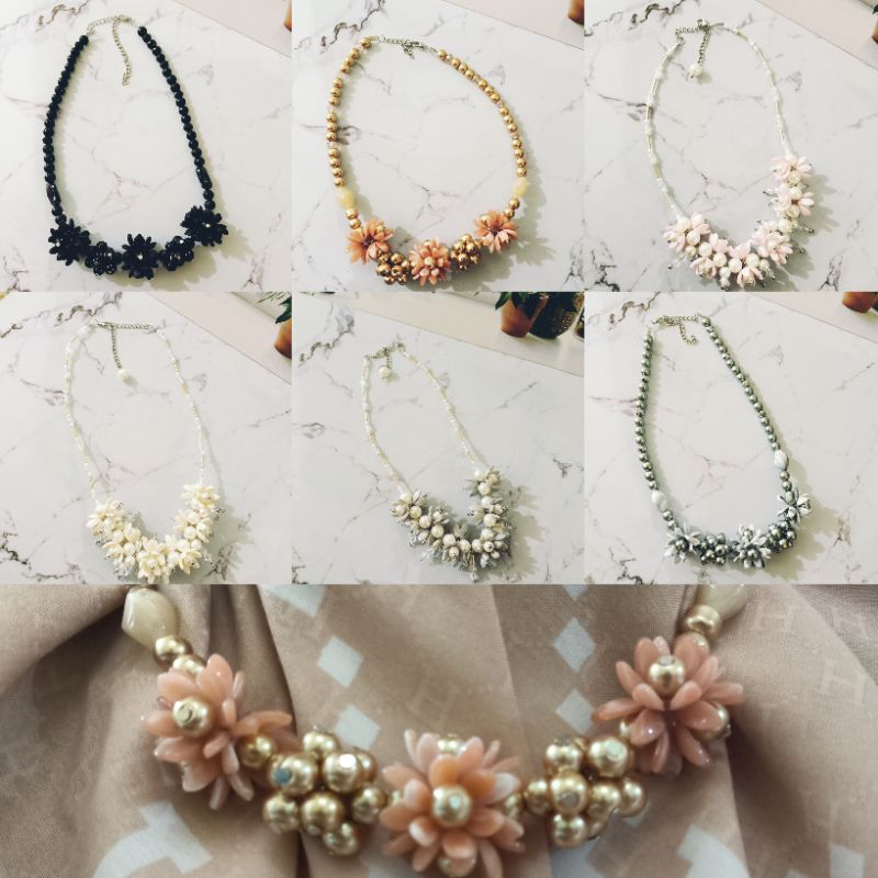 Kalung Hijab Mutiara Kristal Kalung Choker Daily Hijab