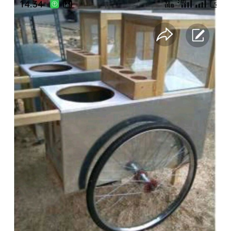 gerobak keliling bakso dan cilok