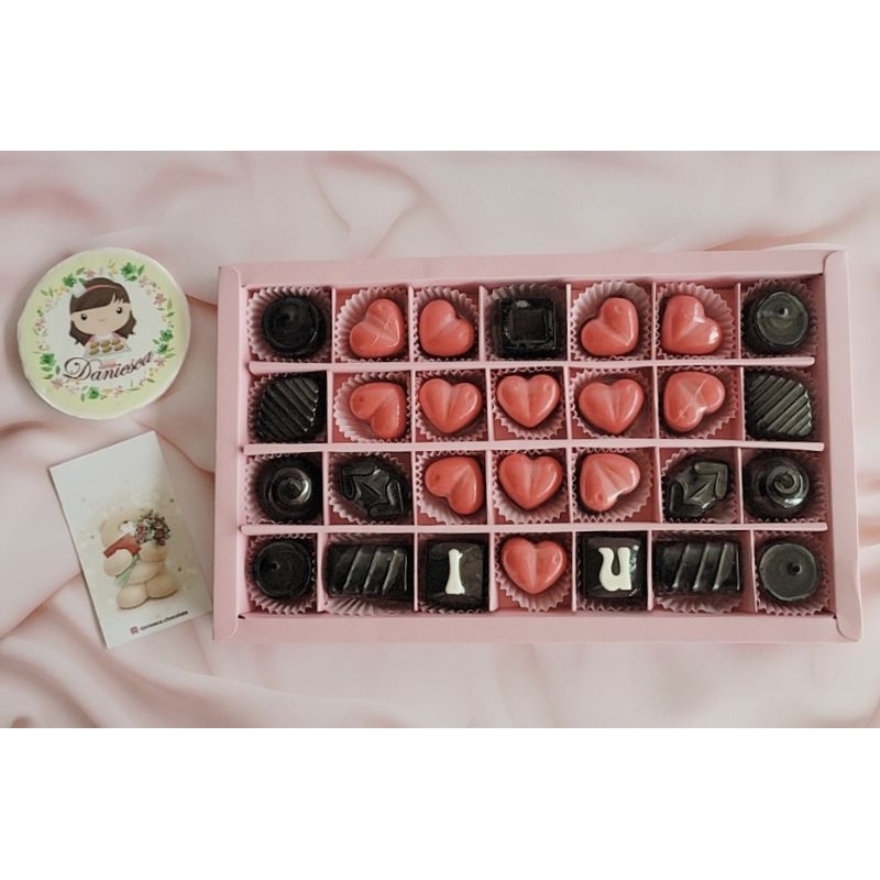 

.VD17 - Chocolate gift S28A - coklat valentine love edition I LOVE U (ds bgr)