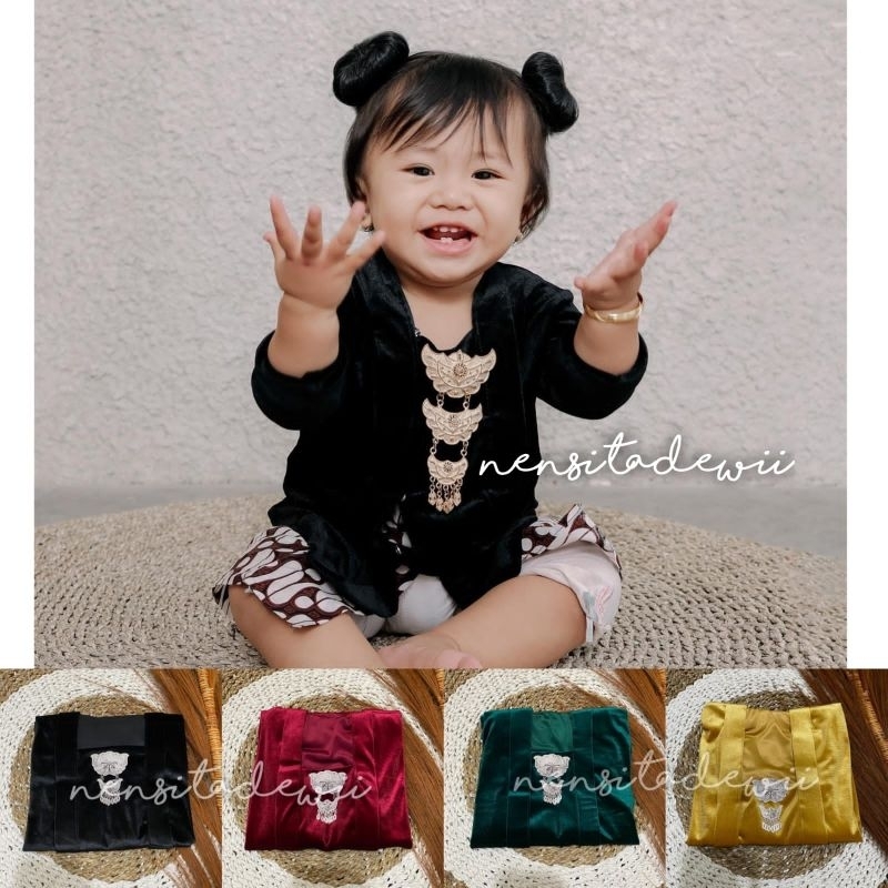 Kebaya Bludru Kutubaru, Size Baby - SMP