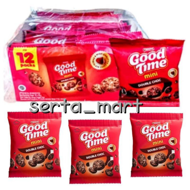 

Good Time Mini Double Choc 18gr / Box 50gr - Biskuit Good Time Mini - Double Choco