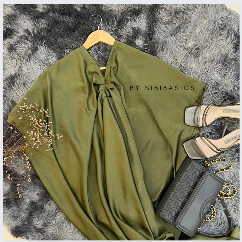 Kaftan Polos Satin Maxmara Elegant Premium