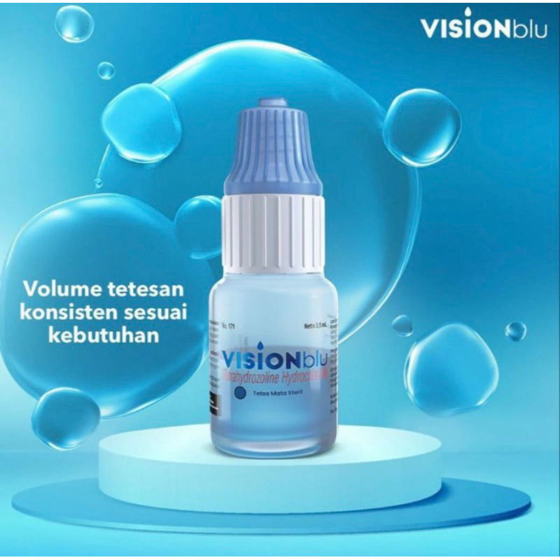 Vision blu 1 pack 2 botol @3,5 ml ( mengatasi mata merah iritasi ringan )