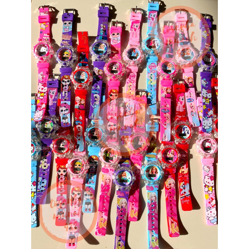 JAM TANGAN ANAK COWOK DAN CEWEK MUSIK DAN LAMPU TERMURAHHHHH SPIDERMAN, BATMAN, BOBOBOY, AVENGERS,  