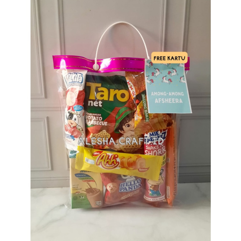 SNACK ULANG TAHUN ANAK MURAH/BINGKISAN ULANG TAHUN ANAK/PAKET ULTAH PREMIUM SNACK ANAK FREE KARTU/SOUVENIR SNACK ANAK MURAH