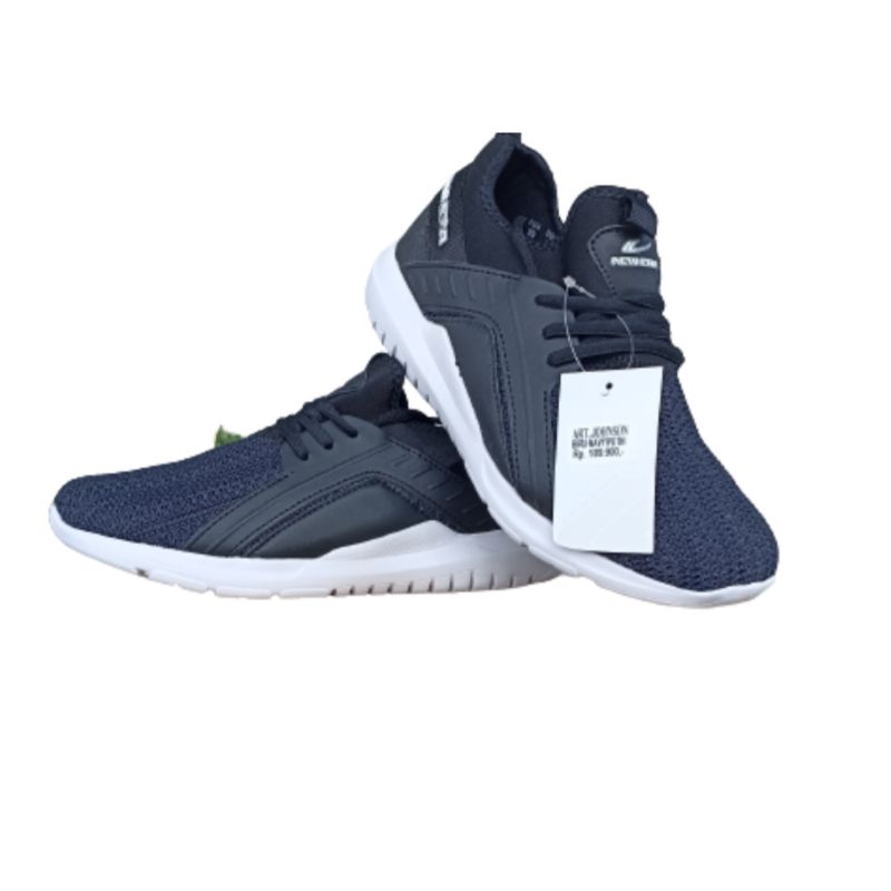 Sepatu Pria Wanita Orginal Joging Olah Raga Sekolah New Era Johson Biru Navy