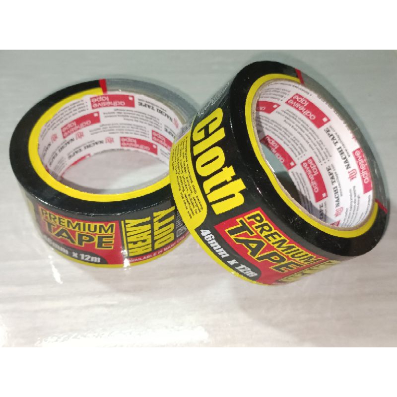 

Lakban Hitam Nachi Cloth Premium Tape 2 Inch /Nachi /Lakban Hitam