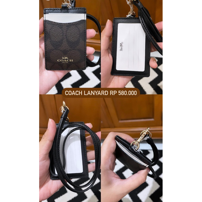 

(Ready) Lanyard Coach Dark Black Brown White