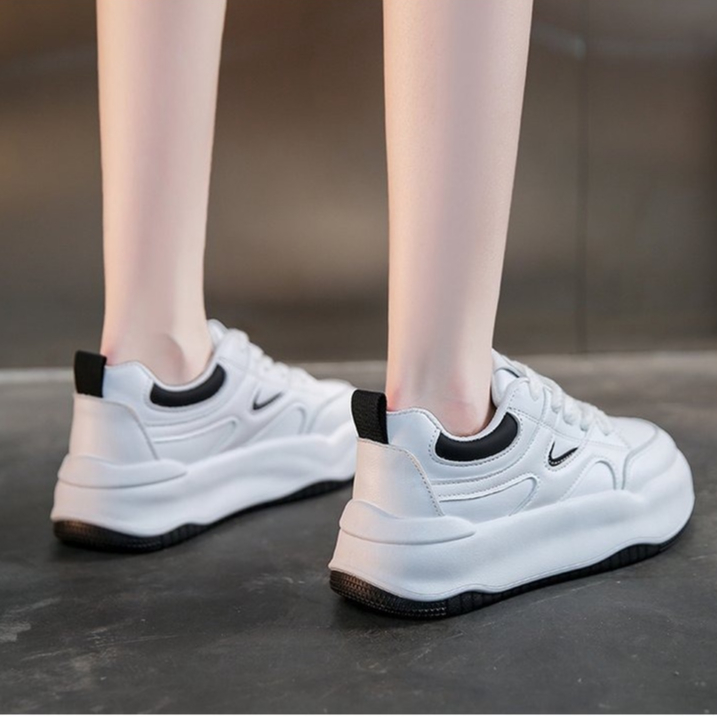 Sepatu Wanita Modis Terbaru Sepatu Sneaker Putih Perempuan Korean Style Sneaker Shoe Casual Look Import SP-249