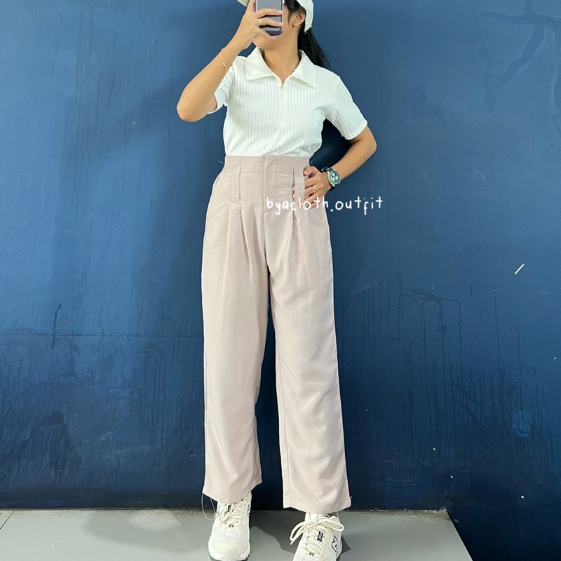 Pana Pants - Ankle Pants - Loose Pants for Petite Girls - Celana 7/8 Bahan Jatuh - Celana Kerja Wanita