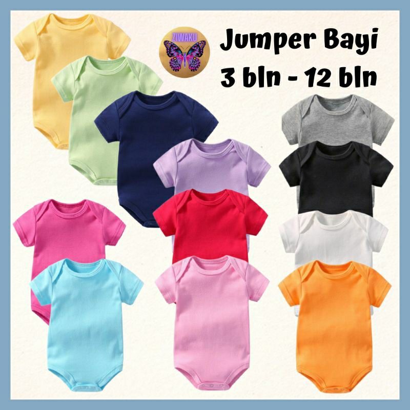 Jumper Bayi Love Clouds  SNI Lengan Pendek 3-12bln  Baju Bayi Polos