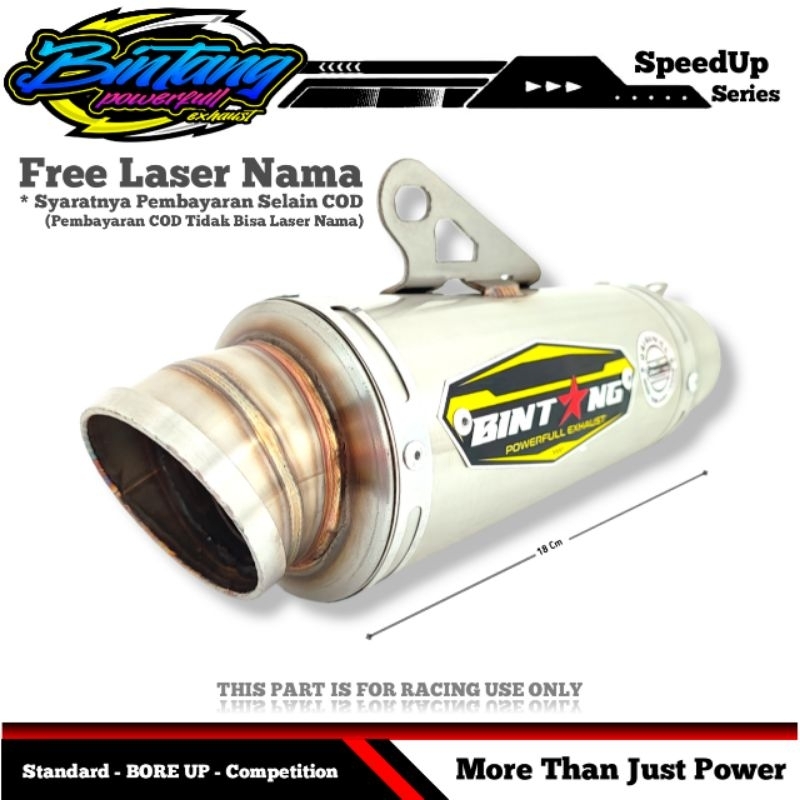 Slincer Only Type SpeedUp inlet 50mm Original Bintang PowerfullExhaust