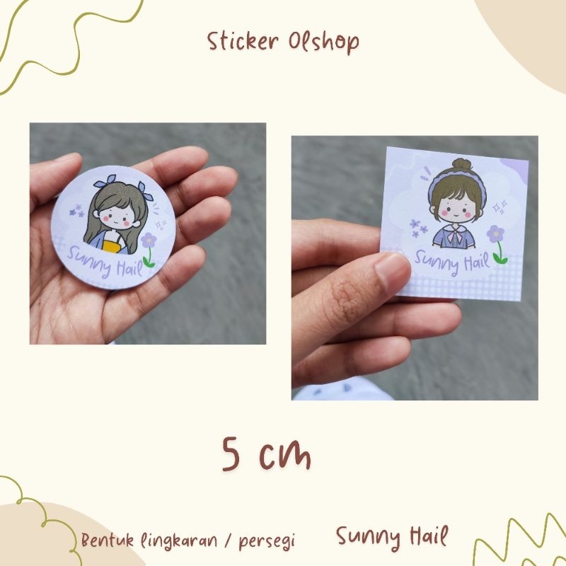 Cetak Sticker Olshop Bentuk Lingkaran &amp; Persegi | Sticker Olshop, Freebies, Event, Lebaran, Natal dll | Cetak Sticker Murah