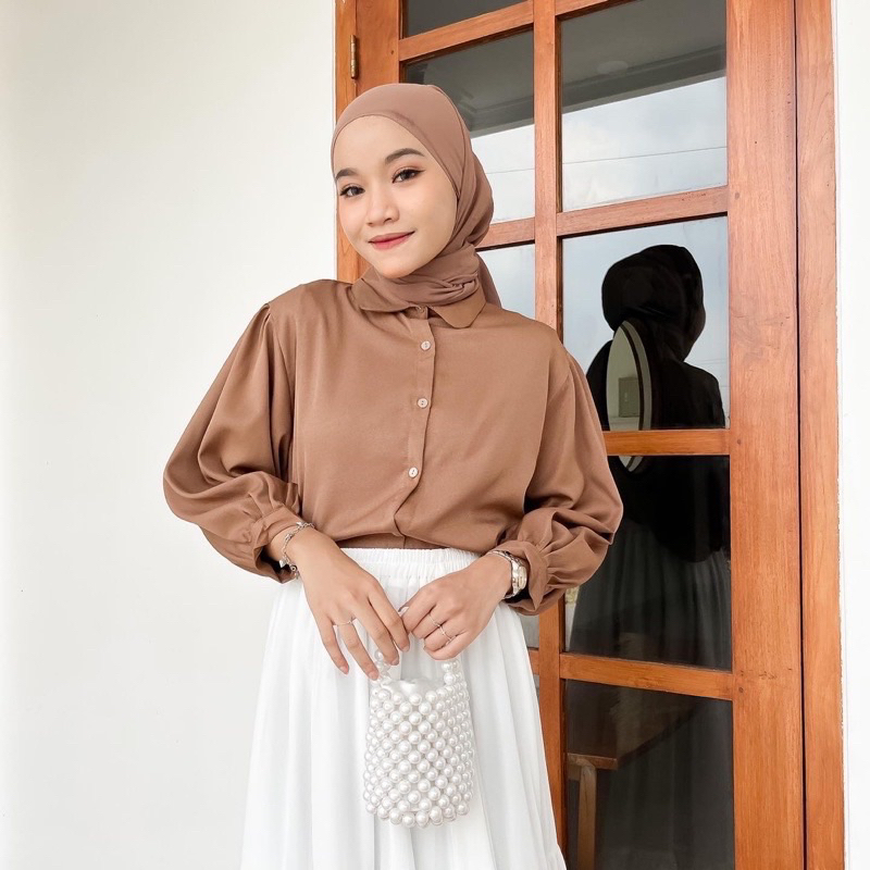 Tamstore Kemeja Wanita Elze Blouse Shakila Lengan Balon