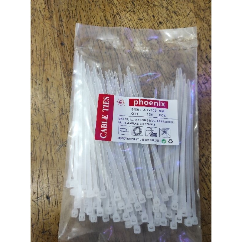 Kabel Cable tie ties ukuran 2.5 x 100 mm