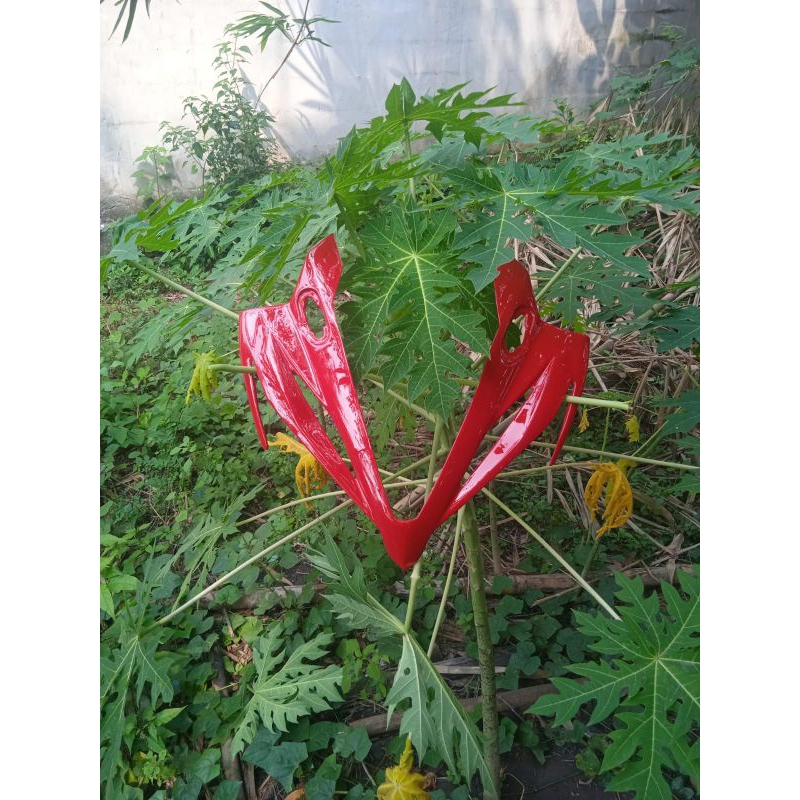 Topeng Cbr 150R K45G facelite model original warna merah glossy 100% bahan piber gelas