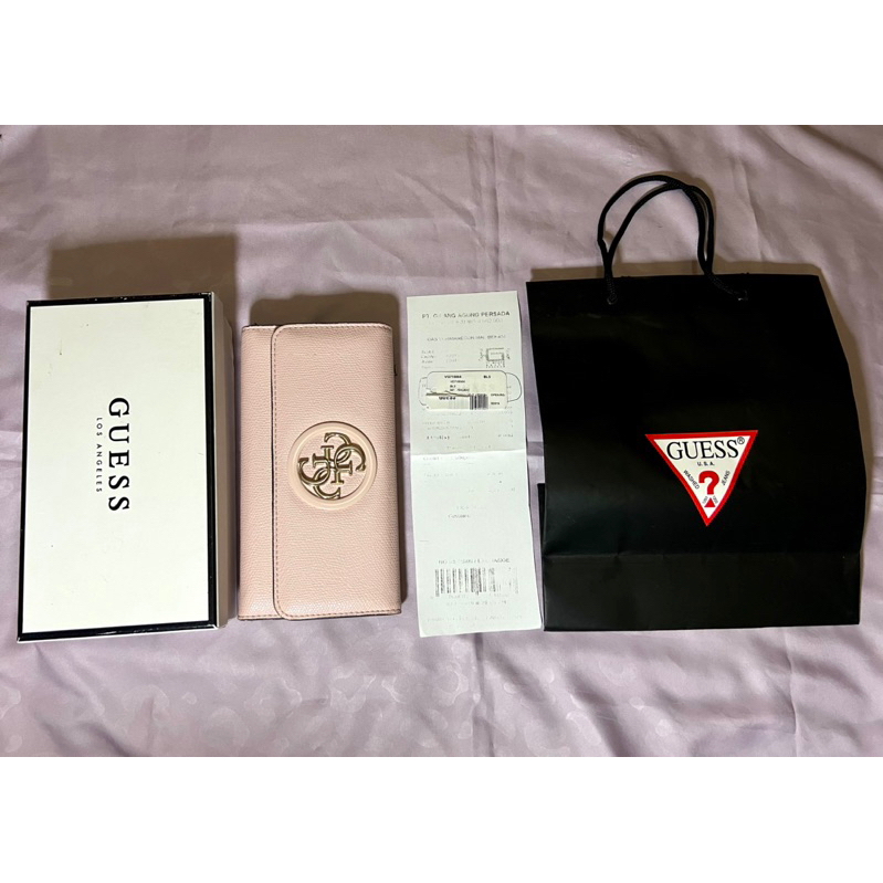 Dompet Guess Original Panjang Warna Pink