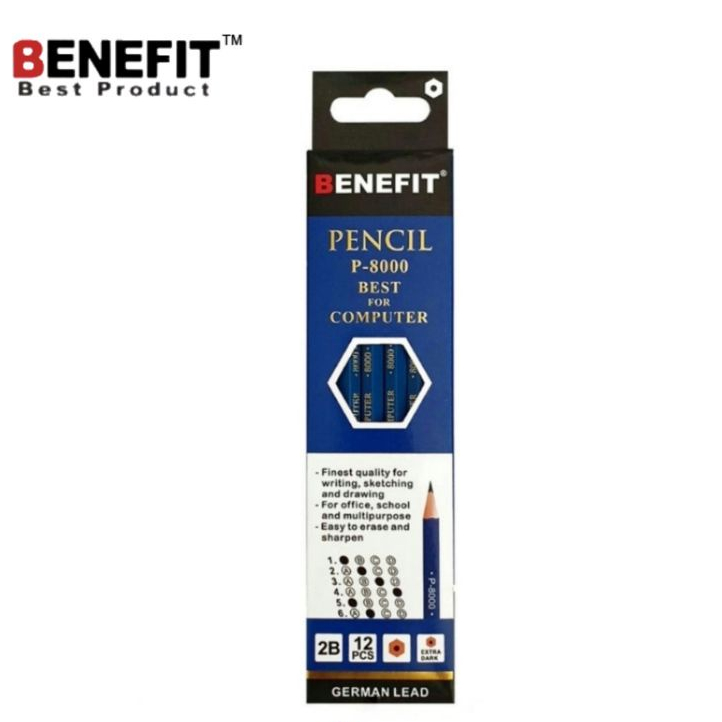 

PENSIL 2B BIRU P-8000 BENEFIT