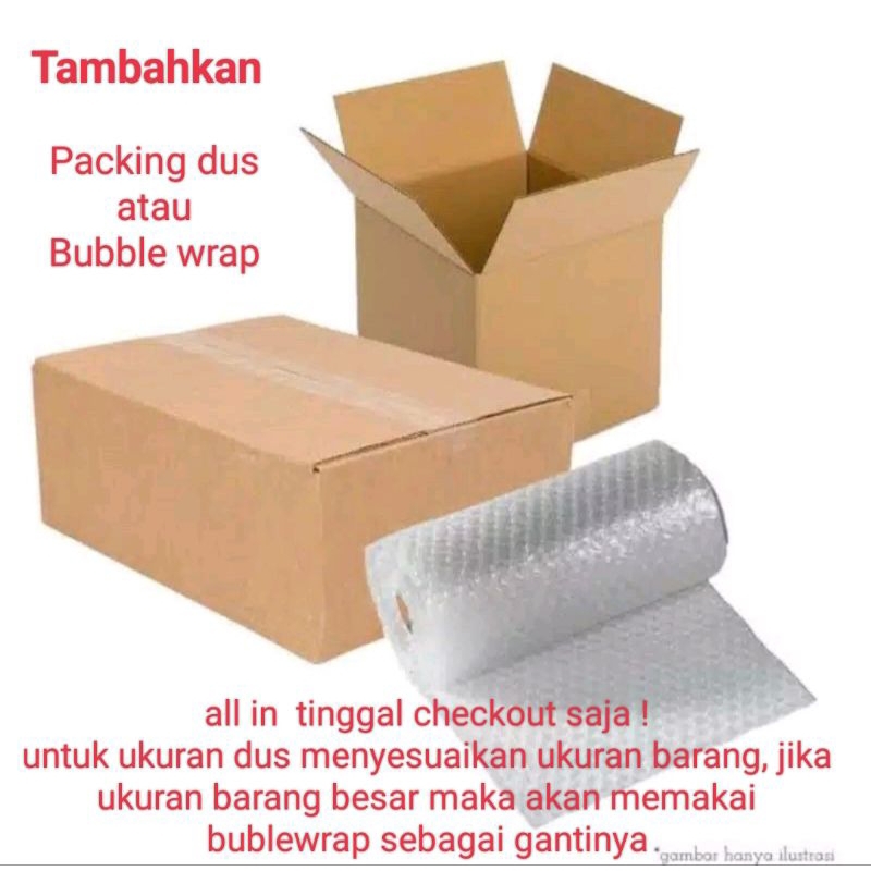 

Kardus packing / Packing dus / bublewrap tambahan (Untuk tambahan packing pembelian barang)