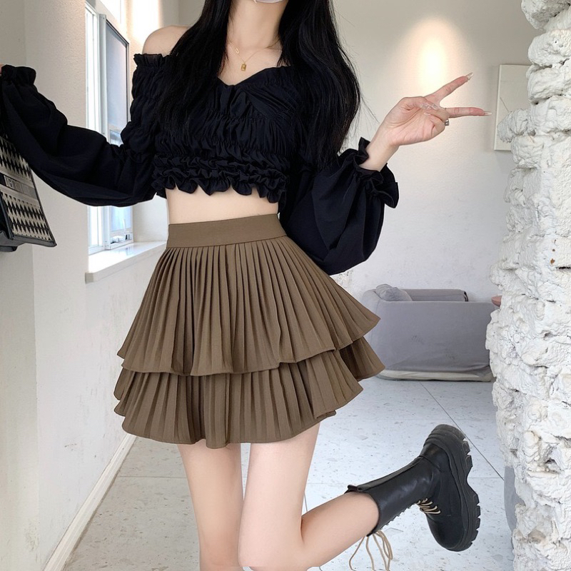 ROK PENDEK WANITA MINI SKIRT IMPORT 2 LAYER MX629