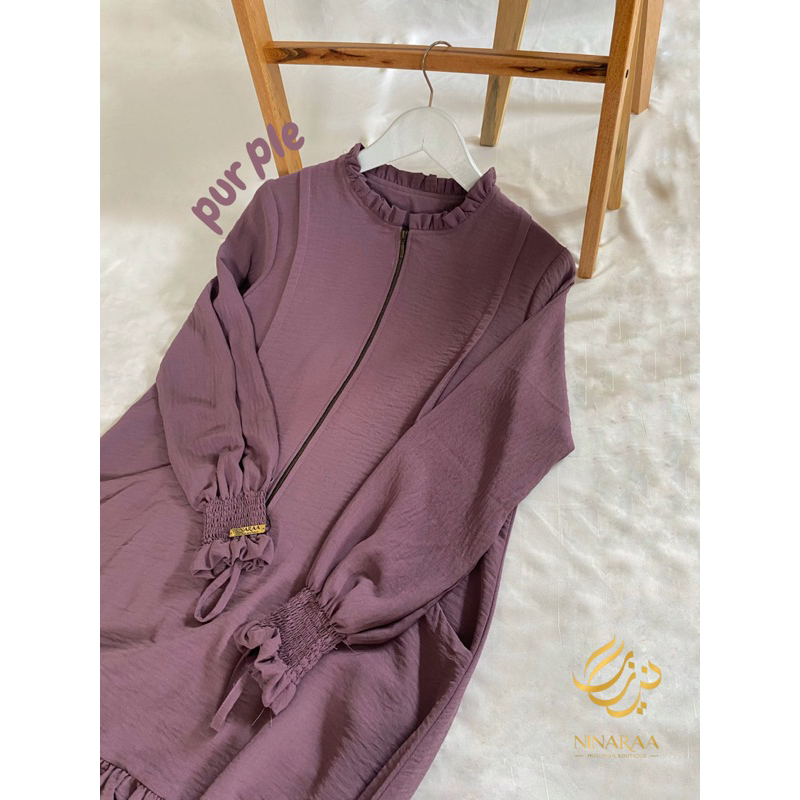 AMEENA SET PURPLE | GAMIS DAILY | GAMIS CRINKLE PREMIUM