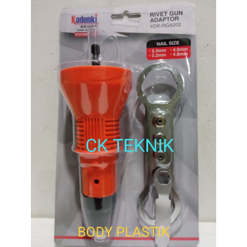 Adaptor Tang Rivet Mesin Bor Konverte Paku Rivet Gun Adapter-- BODY PLASTIK