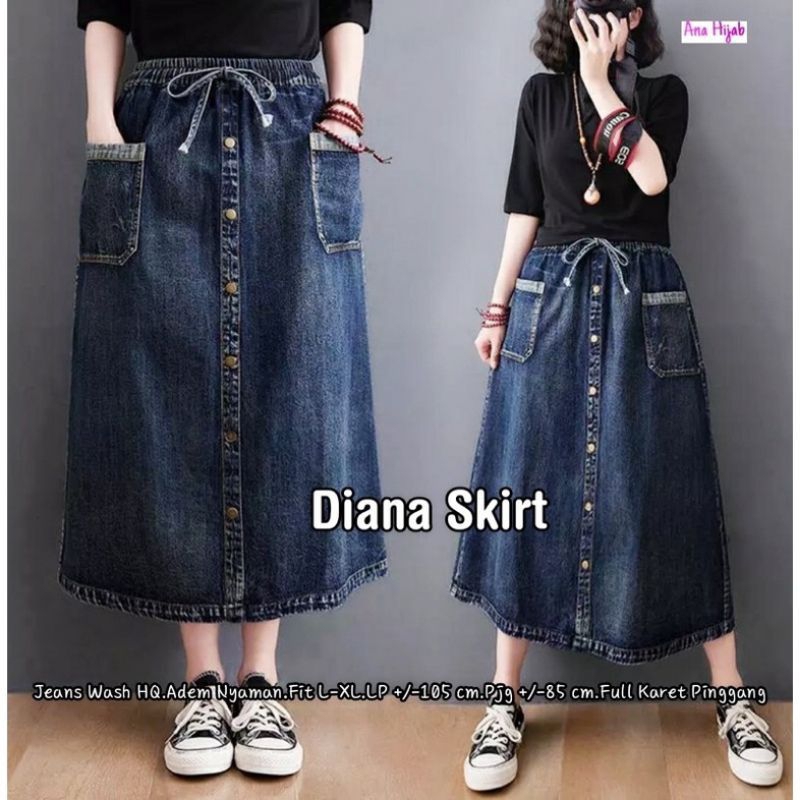 Tamstore Atala Skirt Rok Jeans Denim Korean Style