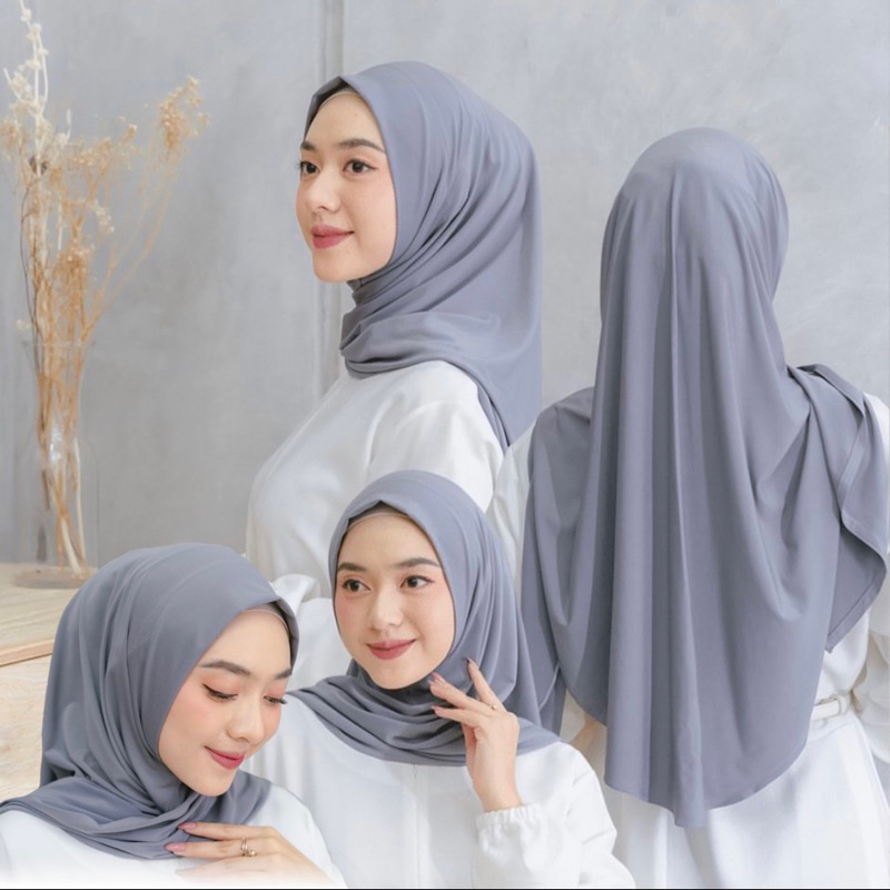 Hijab Segitia Instan Jersey Soft Pad | Segitiga Instan Jersey Premium