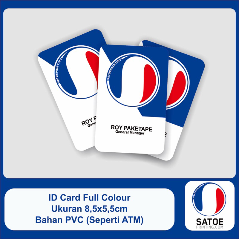 

id card nametag kartu parkir bahan pvc