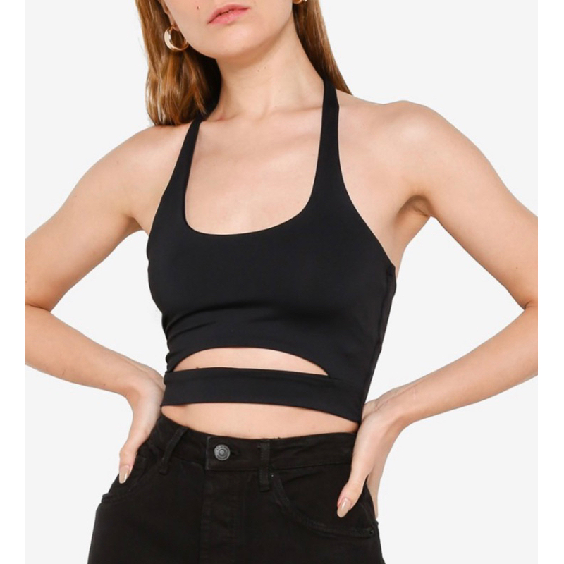 Supre Tank Top / Black Tank Top / Halter Tank Top / Backless Tank / Baju Hitam