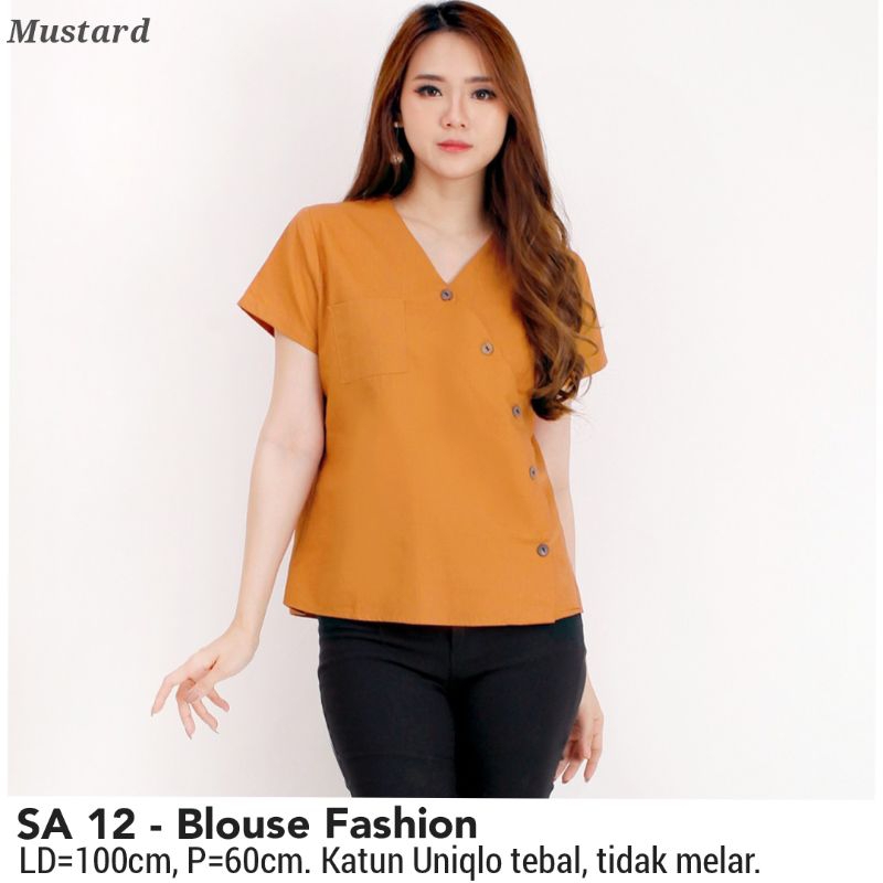 BLOUSE BEATRICE ATASAN KERJA KANTOR BAJU WANITA 12 Polos MURAH MERIAH