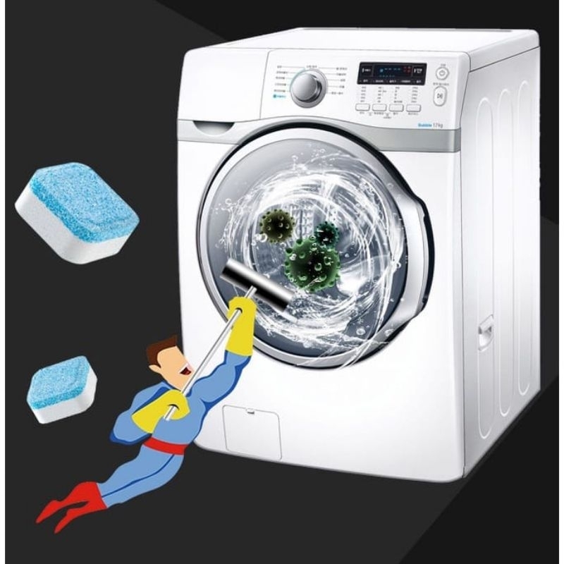 TABLET PEMBERSIH MESIN CUCI SABUN PEMBERSIH MESIN CUCI PENGHILANG BAU ANTI BAKTERI DEEP CLEANING WASHING MACHINE