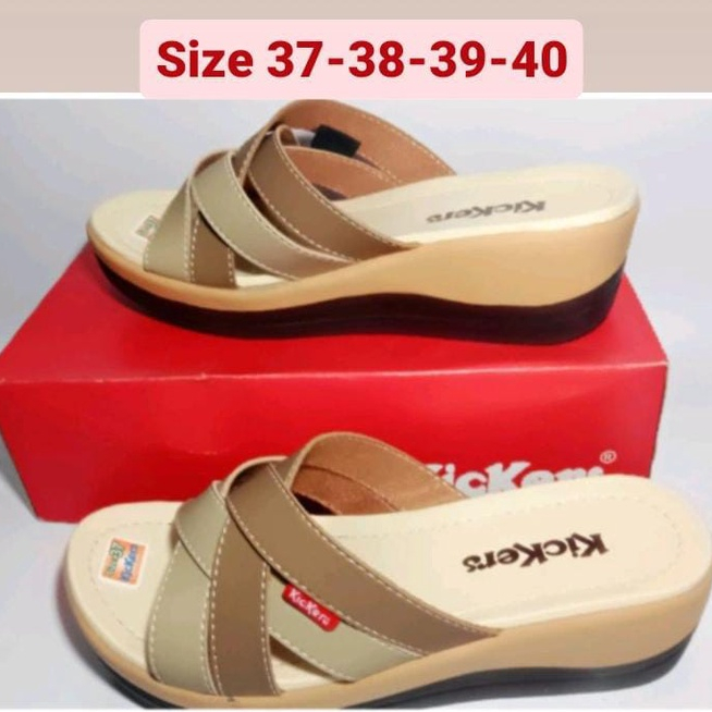 Sendal Wanita Terbaru Wedges Murah Slip Sandal Wanita