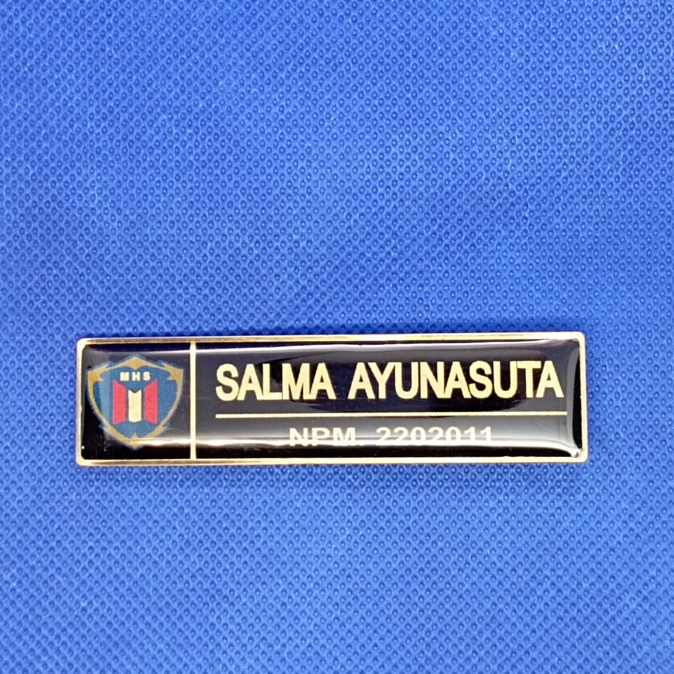 

Nametag Bahan Plat kuningan ASN/karyawan
