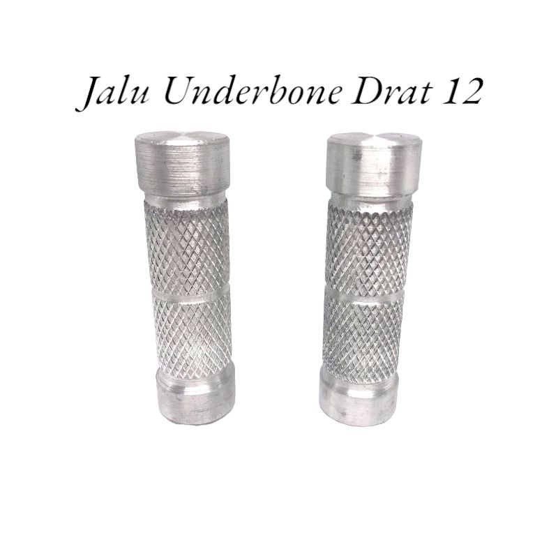 Jalu underbone / footstep / Underbone cocok untuk semua underbone drat 12 selver crome