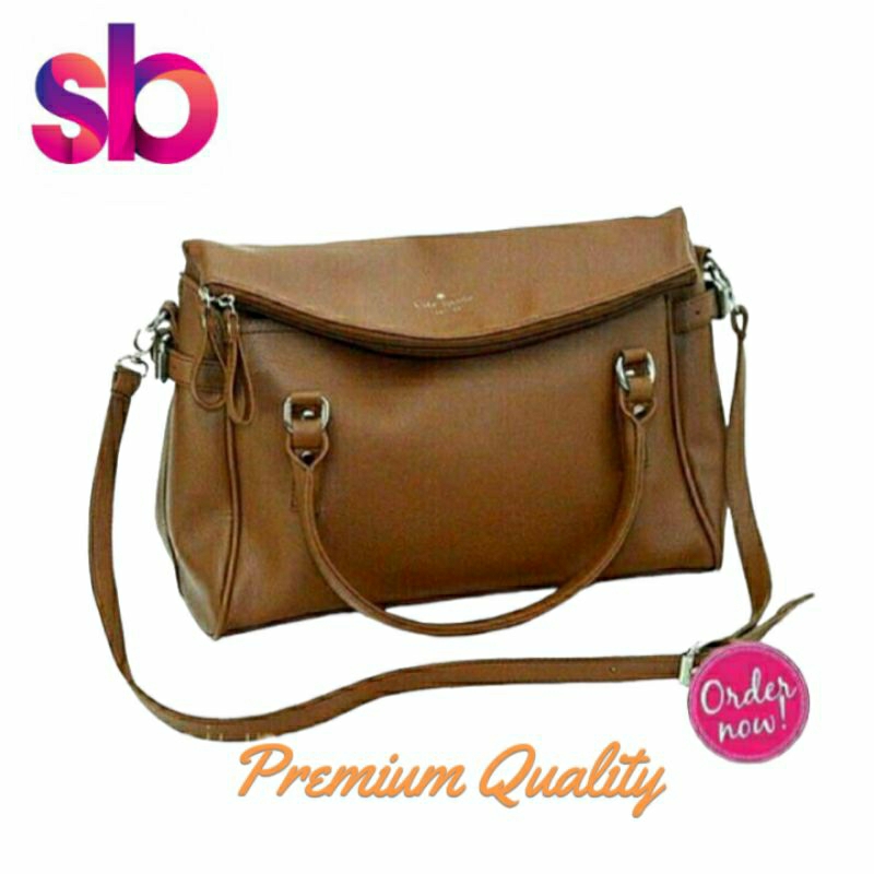 Fabiola Bag [ Brown/ Coklat] Tas Wanita Impor Import Kulit Premium Cewek Korea Grosir Selempang Kerj