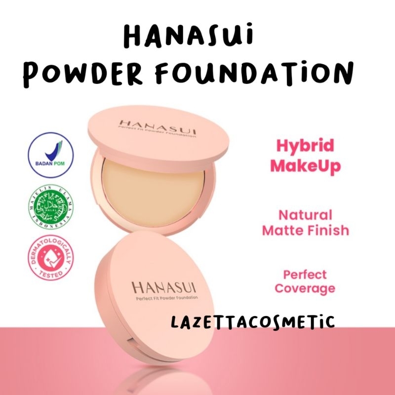 Bedak Padat Hanasui | Hanasui Perfect Fit Powder Foundation | Hanasui two way cake | compact powder hanasui | bedak Hanasui BPOM