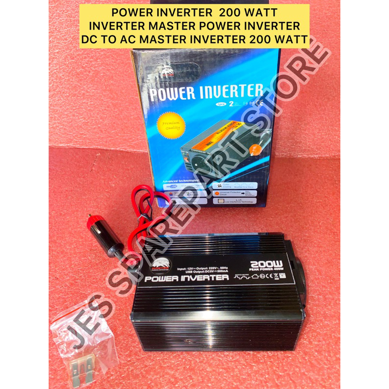 POWER INVERTER  200 WATT INVERTER MASTER POWER INVERTER DC TO AC MASTER INVERTER 200 WATT