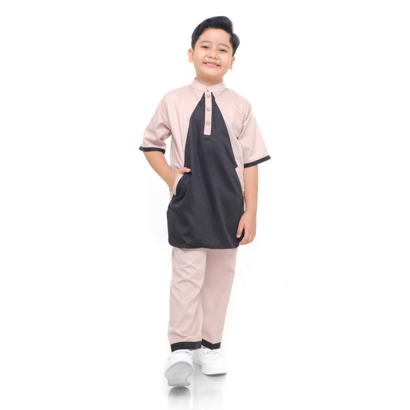 Adam (3) Setelan baju muslim koko anak Motif usia 2 3 4 5 6 7 8 9 10 tahun bahan katun model kurta