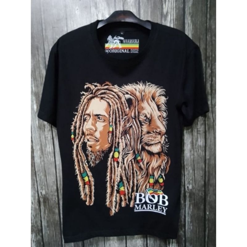 Kaos Bob Marley Iron Zion - Kaos Bob Marley Hitam Iron Zion