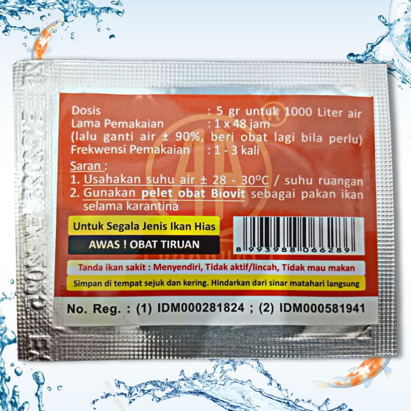 Obat Ikan Karatina Jamur AKARI AA MEDIFIT 5Gr