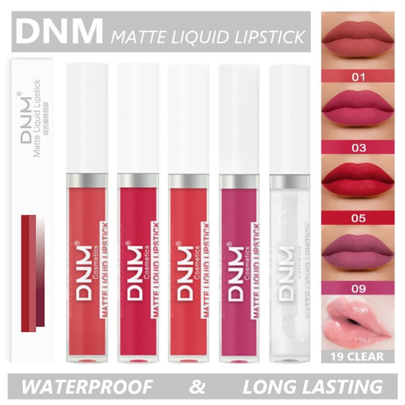 DNM Liquid Lipstik Matte 19 Colour Lipstick Long Lasting Matte MH