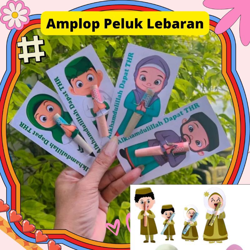 Amplop Lebaran Model Peluk Dengan Plastik / Amplop Hari Raya Unik 2023