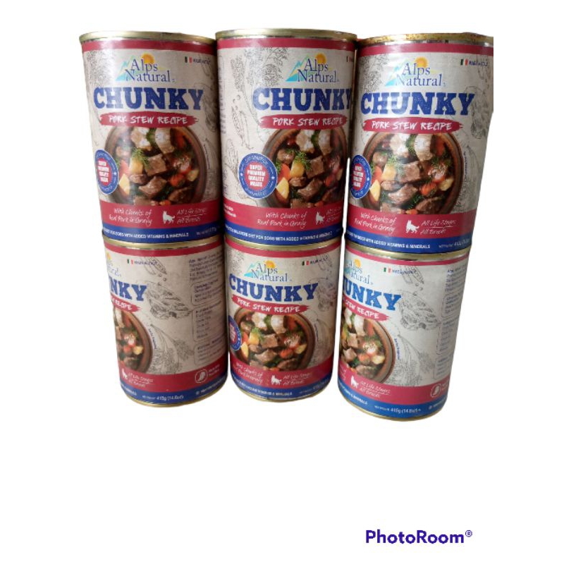 Alps Chunky Natural Kaleng 400gr Wet food & Dog food - Pork