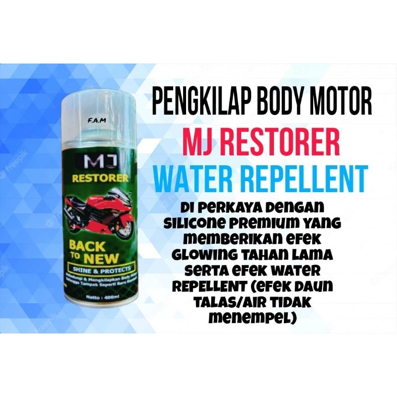 Pengkilap dashboard mobil motor MJ Restored Penghitam Pengkilap Body,Air cleaner,cover body,bumper, spakbor,velg