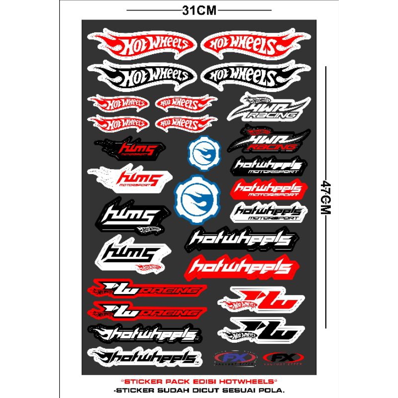 

STIKER VINYL A3+ EDISI "HOTWHEELS" STIKER HIGH QUALITY.